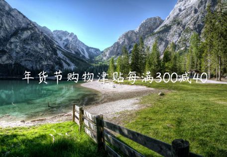 年貨節(jié)購(gòu)物津貼每滿300減40